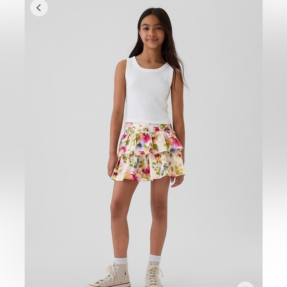 Gap kids tiered floral skort